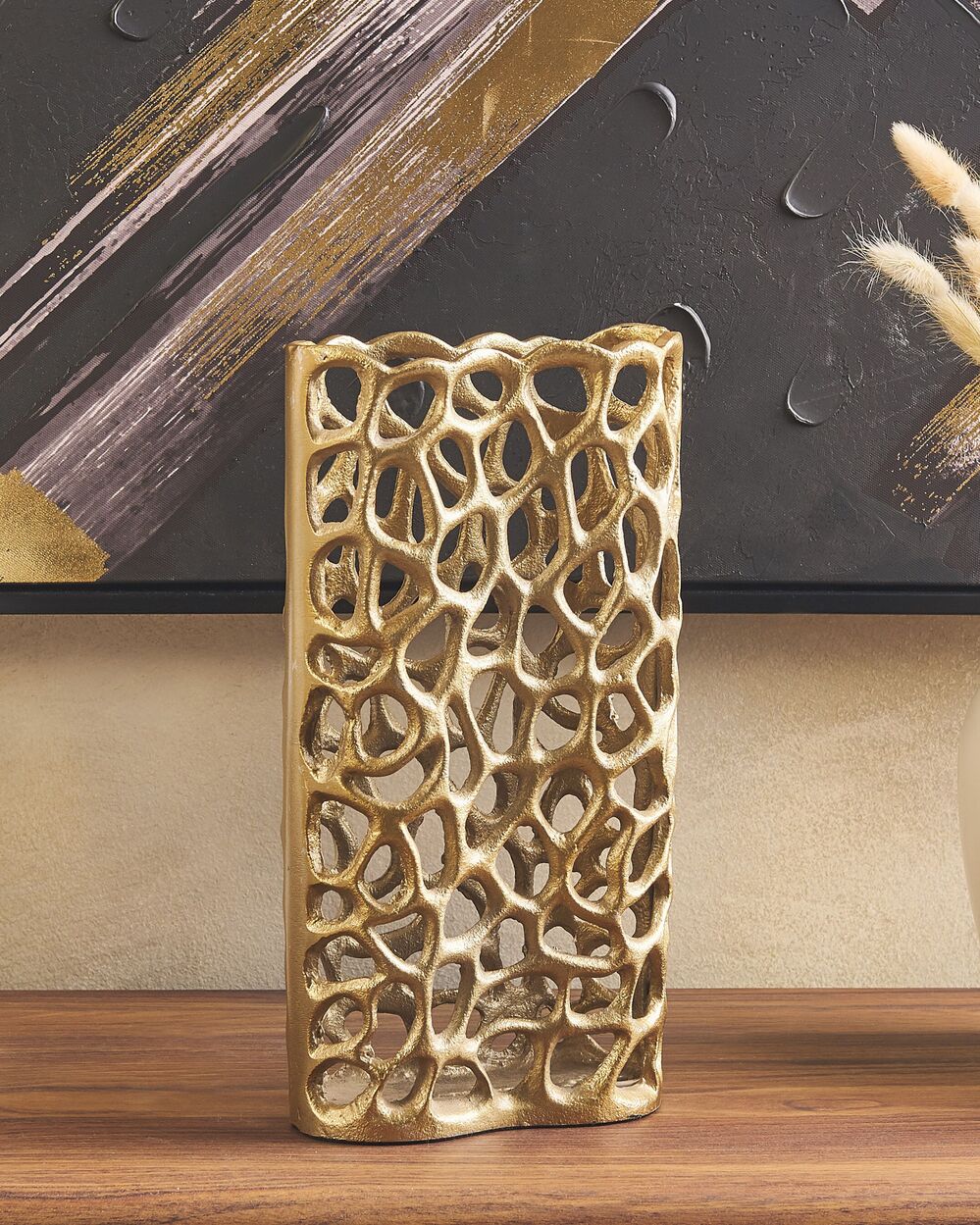Vaso decorativo metallo oro 33 cm SANCHI 
