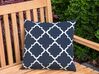 Set of 2 Garden Cushions Trellis Pattern 40 x 40 cm Blue SOFADES_799401