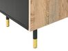 Mueble TV negro/madera clara ABILEN_791841