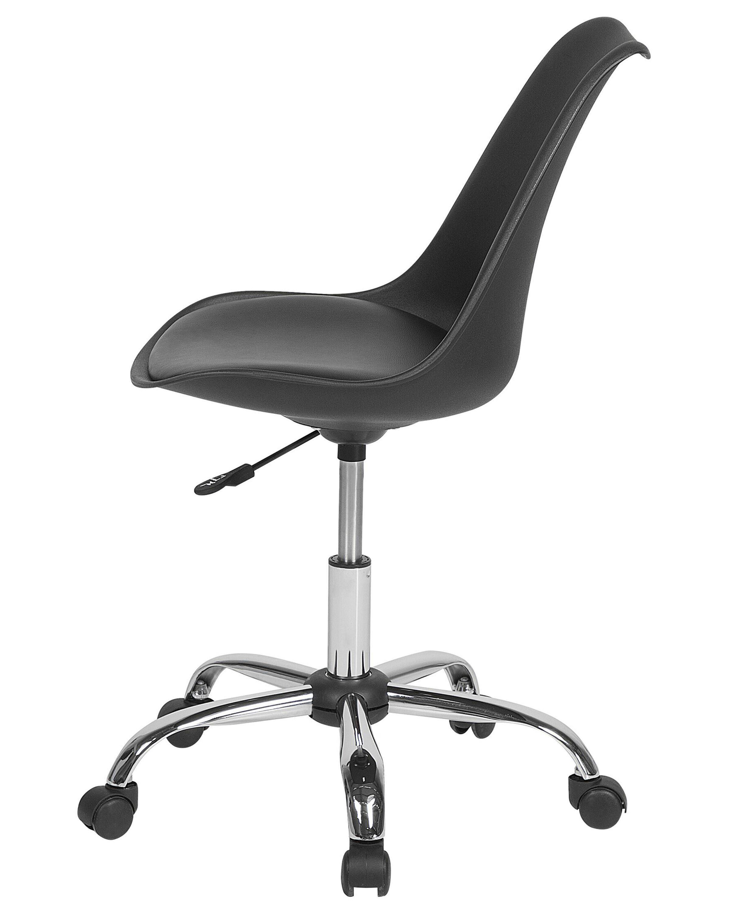 Armless Desk Chair Black DAKOTA II Beliani.co.uk