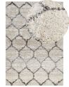 Teppich hellbeige / grau geometrisches Muster 200 x 300 cm Shaggy YEREVAN_854817