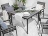 Gartentisch Kunstholz grau / schwarz 95 x 95 cm PRATO_741541