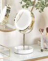 Lighted Makeup Mirror ø 26 cm Gold and White SAVOIE_848169