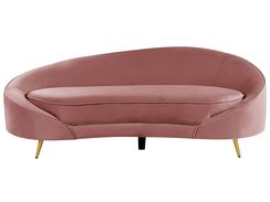 3-istuttava sohva sametti pastellipinkki SAVAR 3-istuttava sohva sametti pastellipinkki SAVAR