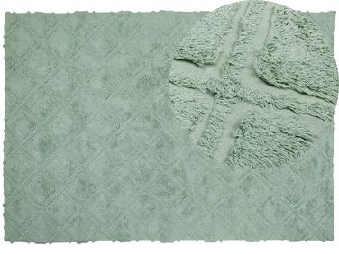 Bavlnený koberec 160 x 230 cm zelený HATAY