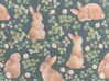 2 poduszki dekoracyjne z motywem królika 45 x 45 cm zielone ALSTROEMERIA_877709
