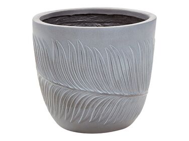 Vaso para plantas em fibra de argila cinzenta 28 x 28 x 16 cm FTERO