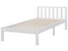 Wooden EU Single Size Bed White FLORAC_752716