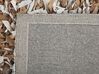 Tappeto shaggy in pelle marrone e grigio 140 x 200 cm MUT_812927