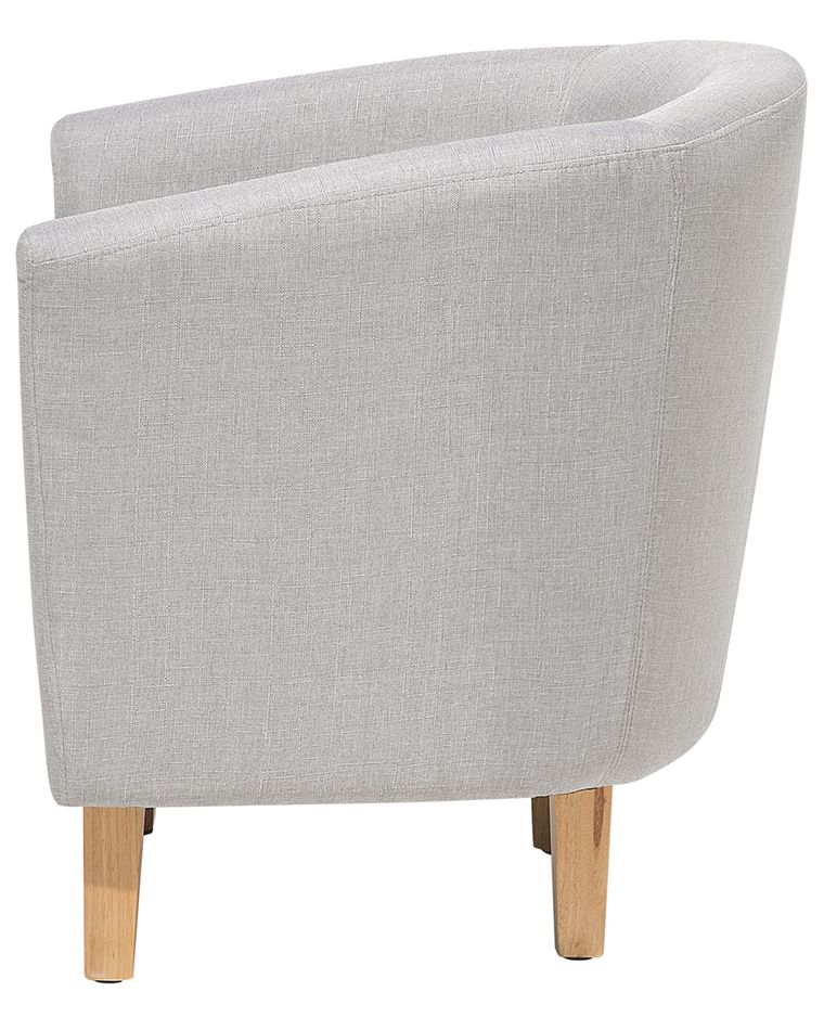 Fabric Armchair with Footstool Grey HOLDEN Beliani.co.uk