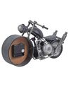 Iron Table Clock Motorcycle Black and Silver BERNO_785074