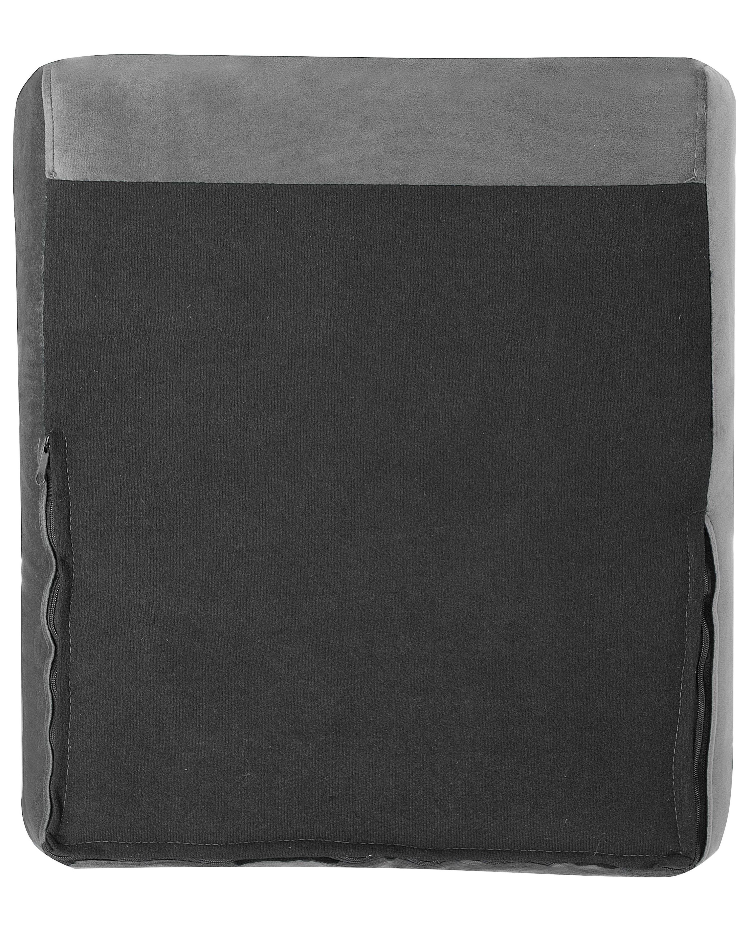 Fotel welurowy szary BODO