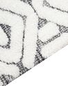 Teppich weiß / grau 300 x 400 cm geometrisches Muster Kurzflor SIBI_883789