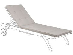 Pehmustetyyny aurinkotuoliin 192 x 56 x 5 cm ruskeanharmaa CESANA Pehmustetyyny aurinkotuoliin 192 x 56 x 5 cm ruskeanharmaa CESANA