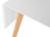 Mesa de comedor extensible blanco/madera clara 120/155 x 80 cm MEDIO_808655
