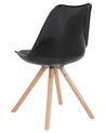 Conjunto de 2 sillas de comedor negro/madera clara DAKOTA_804227