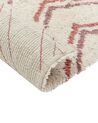 Teppich Baumwolle beige / rosa 80 x 150 cm geometrisches Muster KASTAMONU_840524