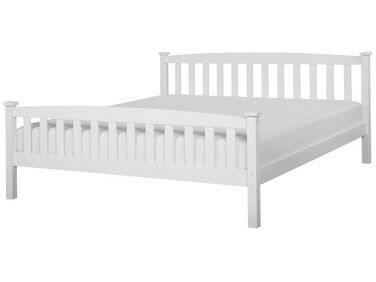 Drevená posteľ 180 x 200 cm biela GIVERNY