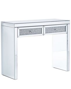 Konsolipöytä peililasi 2 laatikkoa hopea TILLY Konsolipöytä peililasi 2 laatikkoa hopea TILLY
