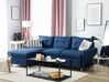 Right Hand Corner Sofa Bed with Storage Navy Blue FLAKK_745744