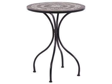Metal Garden Bistro Table ø 60 cm Black CARIATI