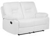 Faux Leather Manual Recliner Living Room Set White BERGEN_681583