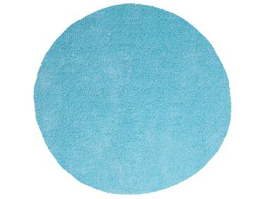 Vloerkleed polyester lichtblauw ⌀ 140 cm DEMRE