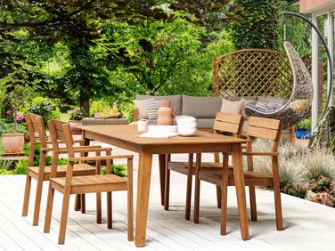 4 Seater Acacia Wood Garden Dining Set FORNELLI