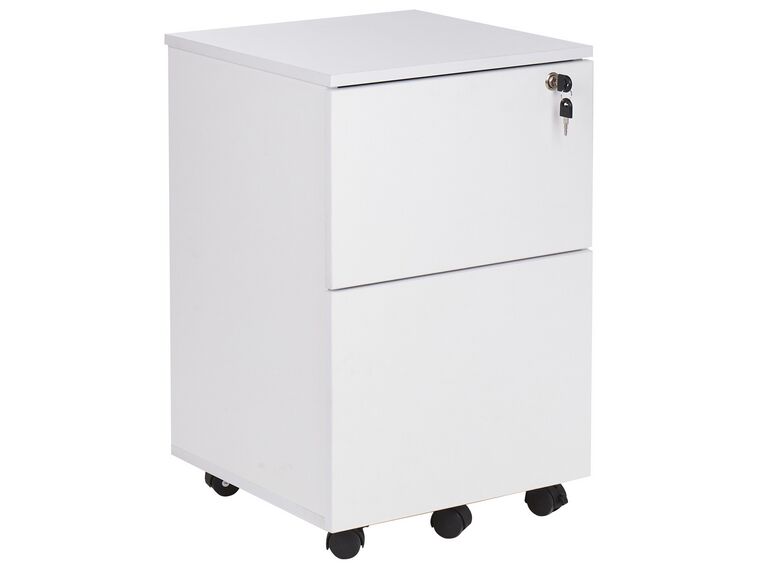 2 Drawer Storage Cabinet White JOHNSON_885263