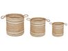 Set of 3 Jute Baskets Natural and Beige ZHOB_840638