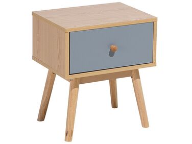 Mesa de cabeceira com 1 gaveta em madeira clara ARVADA