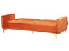Velvet Sofa Bed Orange LUCAN_810474