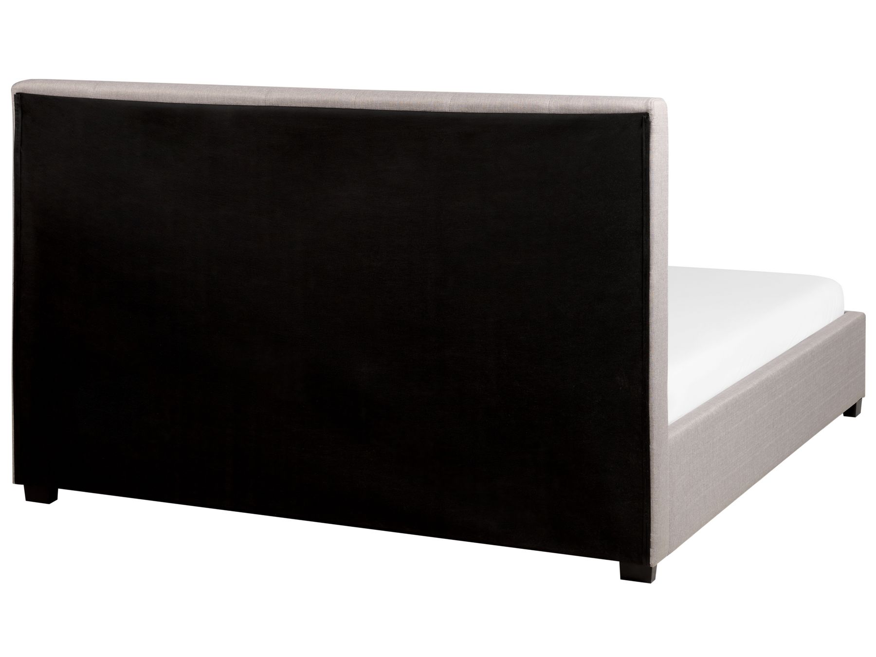 Cama tapizada con almacenaje gris claro 160x200 cm LA ROCHELLE | Beliani.es