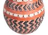 Dekorativ vase i terrakotta 36 cm brun og svart KUMU_850156