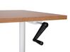 Hæve sænkebord manuelt hvid/mørkt træ 160 x 72 cm DESTINAS_899110