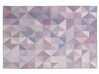 Teppich blau-grau 140 x 200 cm geometrisches Muster Kurzflor KARTEPE_715481