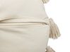 Set of 2 Cotton Cushions with Tassels ⌀ 45 cm Beige MADIA_838732