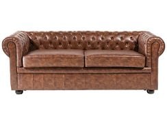 3-istuttava sohva keinonahka kullanruskea CHESTERFIELD 3-istuttava sohva keinonahka kullanruskea CHESTERFIELD