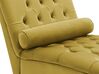Chaise-longue em veludo amarelo mostarda MURET_751388