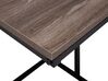 Mesa auxiliar madera oscura/negro/gris pardo 40 x 40 cm TROY_683846