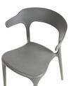 Set of 8 Dining Chairs Grey GUBBIO _862360