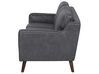 3 Seater Sofa Faux Leather Grey LOKKA_697694