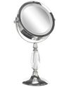 Kosmetikspiegel silber mit LED-Beleuchtung ø 18 cm MAURY_813617