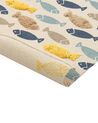Cotton Kids Rug Fish Print 80 x 150 cm Multicolour IPUH_866565