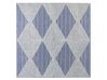 Vlněný koberec 200 x 200 cm světle béžový/modrý DATCA_848517