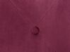 Pouf en velours rouge bordeaux ⌀ 40 cm COROLLA_753710