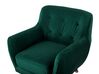 Ensemble canapés et fauteuil en velours vert émeraude 6 places BODO_738354