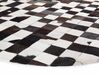 Okrúhly kožený koberec ⌀ 140 cm  čierna/biela BERGAMA_491727