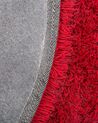 Shaggy Round Area Rug ⌀ 140 cm Red CIDE_746921