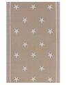 Outdoor Teppich beige 120 x 180 cm Sternenmuster Kurzflor LATUR_766003